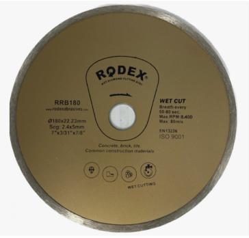 Алмазный диск по бетону (кафелю) Rodex 180х22.23мм RRB180