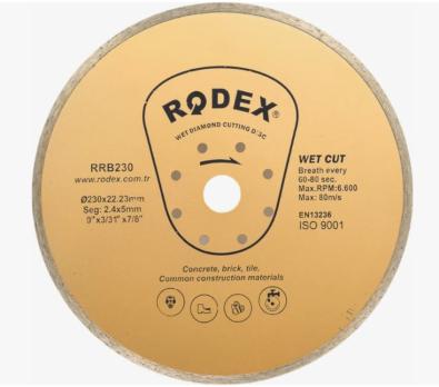 Алмазный диск по бетону (кафелю) RODEX 230х22.23мм RRB230