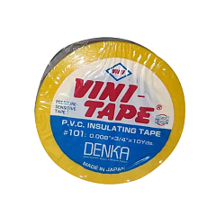 Изолента VINI TAPE ПВХ желтая, 10 м х 18 мм