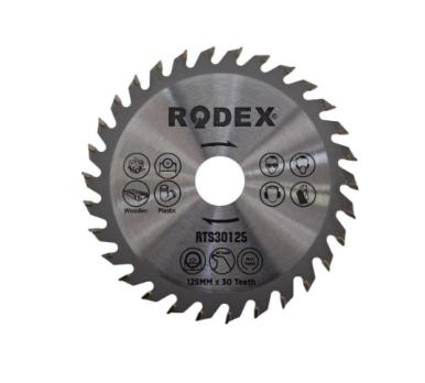 Диск по дереву с крупными зубьями Rodex 125мм*Т30 22,2мм RTS30125