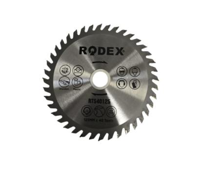 Пильный диск по дереву Rodex 125мм х40 зубьев RTS40125