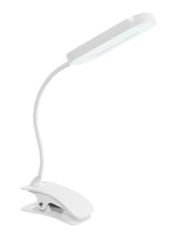 Настольная лампа КОСМОС 8Вт, RA80, 6000К, диммируемая, Белый, Прищепка, 220В, KOC_DESKGX2101