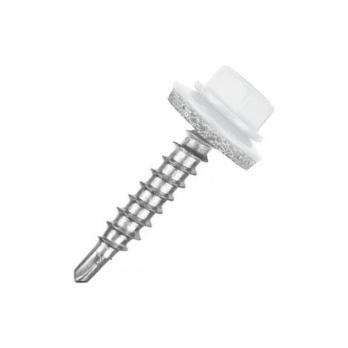 Шурупы кровельные оцинкованные 4,8*38 RAL9003 NURMAX пачка