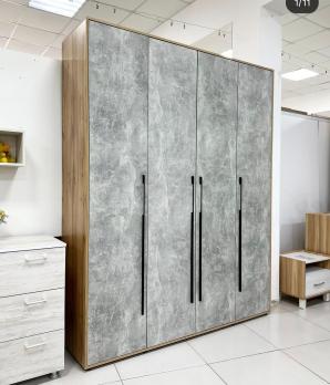 ШКАФ МАРСЕЛЬ 4-2 КАРКАС ДУБ ВОТАН ФАСАД ЛДСП АТЕЛЬЕ СВЕТЛОЕ