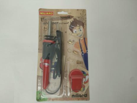 Выжигательный аппарат по дереву, набор: 5 насадок, подставка