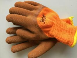 Перчатки № 300 рабочие оранжево-коричневые ПВХ