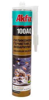 Герметик силиконовый Akfix 100AQ для аквариума прозрачный, 280 мл SA080D
