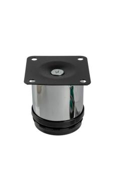 Ножка мебельная, регулируемая, D=50 мм, h=60 мм, хром