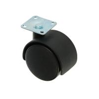 Колесо мебельное на площадке пластиковое, d=50 мм
