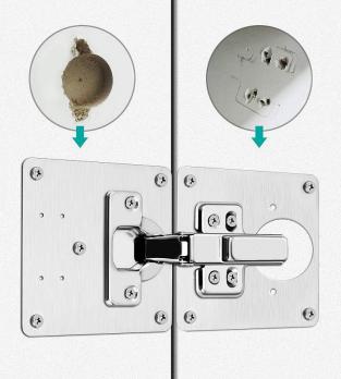 Ремонтная пластина для мебельных петель 90х90 мм