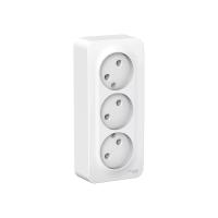 Розетка 3-ная о/у без з/к 16А 250В ИЗОЛ.ПЛ. Systeme Electric 