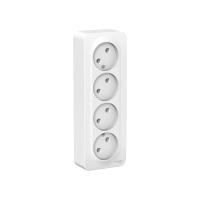 Розетка 4-ная о/у без з/к 16А 250В ИЗОЛ.ПЛ. Systeme Electric 